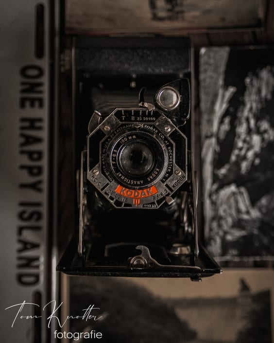 oude camera met logo